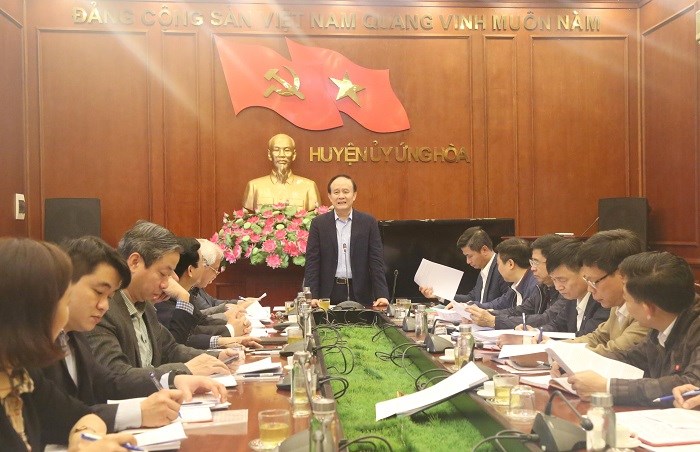Đồng chí Nguyễn Ngọc Tuấn phát biểu tại buổi kiểm tra