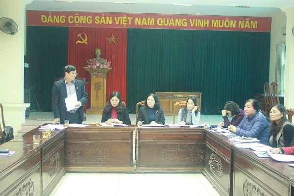 Đồng chí Trần Ngọc Tuyên đánh giá cao những kết quả đạt được của các cấp Hội LHPN huyện Phúc Thọ