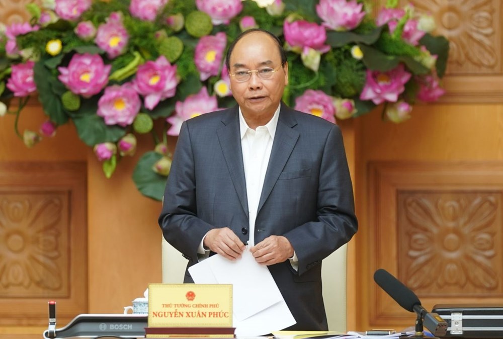 Thủ tướng Nguyễn Xuân Phúc phát biểu kết luận cuộc họp.
