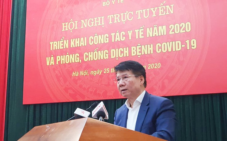 Thứ trưởng Bộ Y tế Trương Quốc Cường phát biểu tại hội nghị.