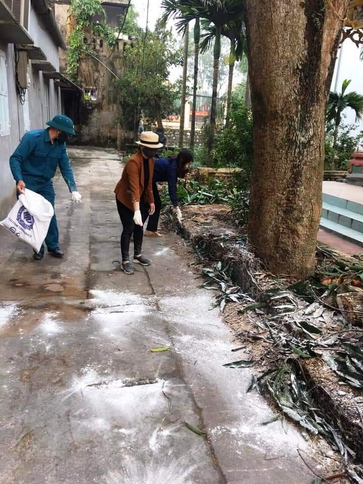 Hội PN phối hợp với các đoàn Hội CCB, Đoàn TN tổ chức các hoạt động tổng vệ sinh môi trường đường làng ngõ xóm