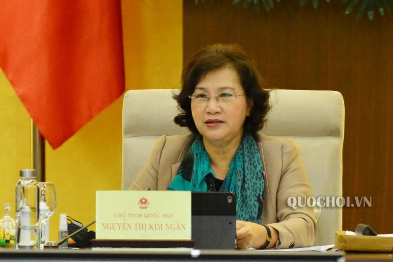 Chủ tịch Quốc hội Nguyễn Thị Kim Ngân  phát biểu tại phiên họp. Ảnh: Quochoi.vn