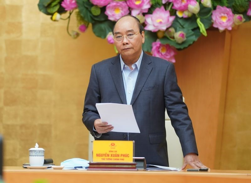 Thủ tướng Chính phủ Nguyễn Xuân Phúc phát biểu kết luận cuộc họp