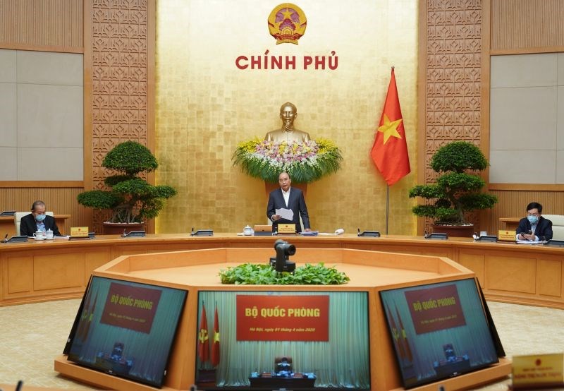Thủ tướng Chính phủ Nguyễn Xuân Phúc phát biểu tại phiên họp thường kỳ Chính phủ tháng 3 năm 2020