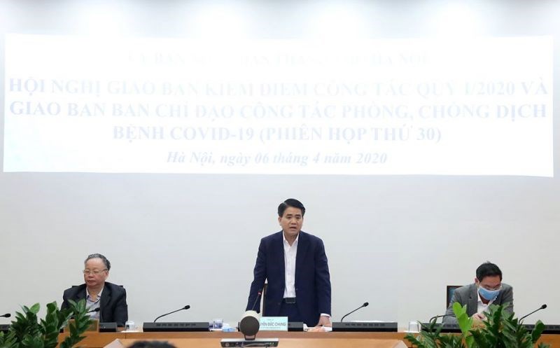 Chủ tịch UBND TP Nguyễn Đức Chung phát biểu kết luận hội nghị