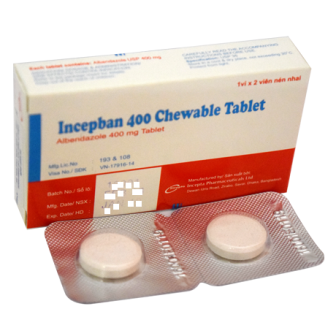 Thu hồi toàn quốc Viên nén nhai Incepban 400 Chewable Tablet (Albendazole 400mg) không đảm bản chất lượng