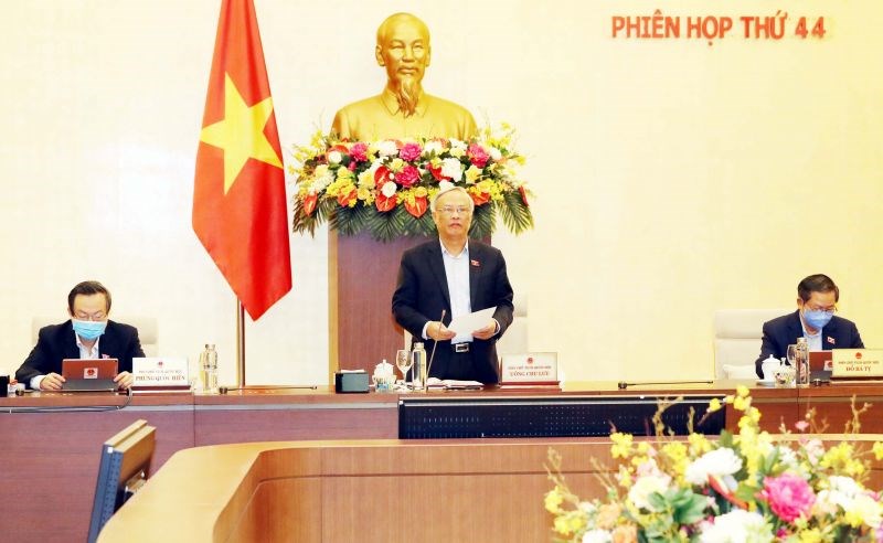 Phó Chủ tịch QH Uông Chu Lưu phát biểu tại phiên họp. Ảnh: VGP/Lê Sơn
