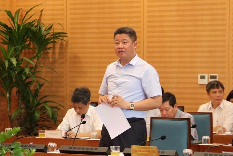 Giám đốc Sở Kế hoạch Đầu tư Nguyễn Mạnh Quyền phát biểu tại hội nghị