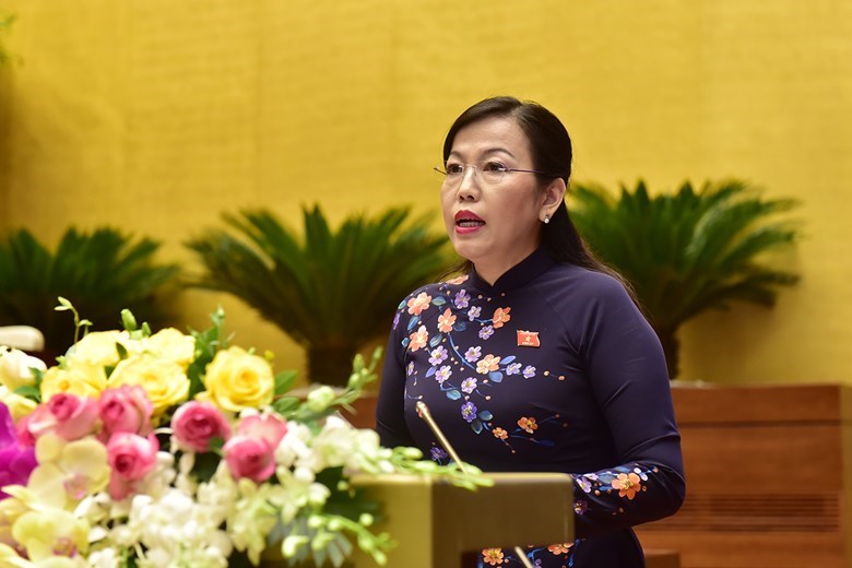 Trưởng ban Dân nguyện Nguyễn Thanh Hải báo cáo tại kỳ họp.