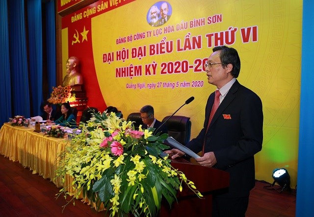 Bí thư Đảng ủy, Tổng Giám đốc BSR Bùi Minh Tiến phát biểu khai mạc Đại hội
