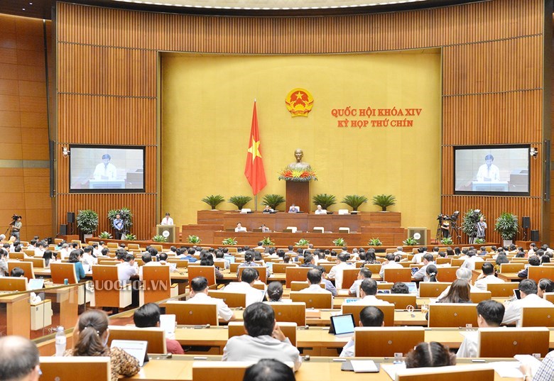 Toàn cảnh phiên họp Quốc hội ngày 9/6.