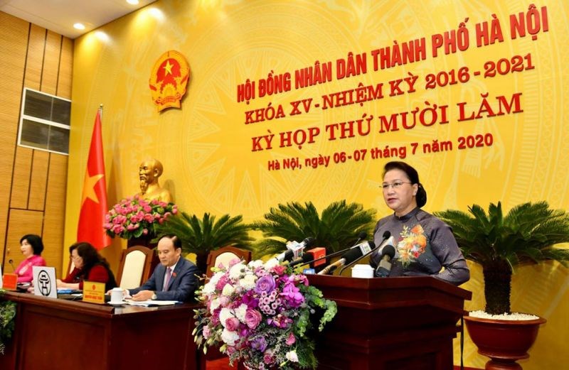 Chủ tịch Quốc hội Nguyễn Thị Kim Ngân phát biểu tại kỳ họp.