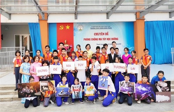 Buổi tuyên truyền phòng, chống ma tuý của trường THCS Thanh Xuân Trung (quận Thanh Xuân)