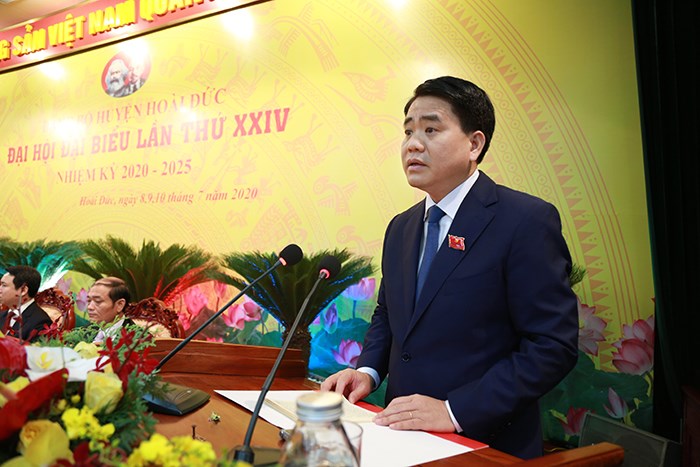 Đ/c Chủ tịch UBND TP Hà Nội  phát biểu chỉ đạo tại Đại hội.
