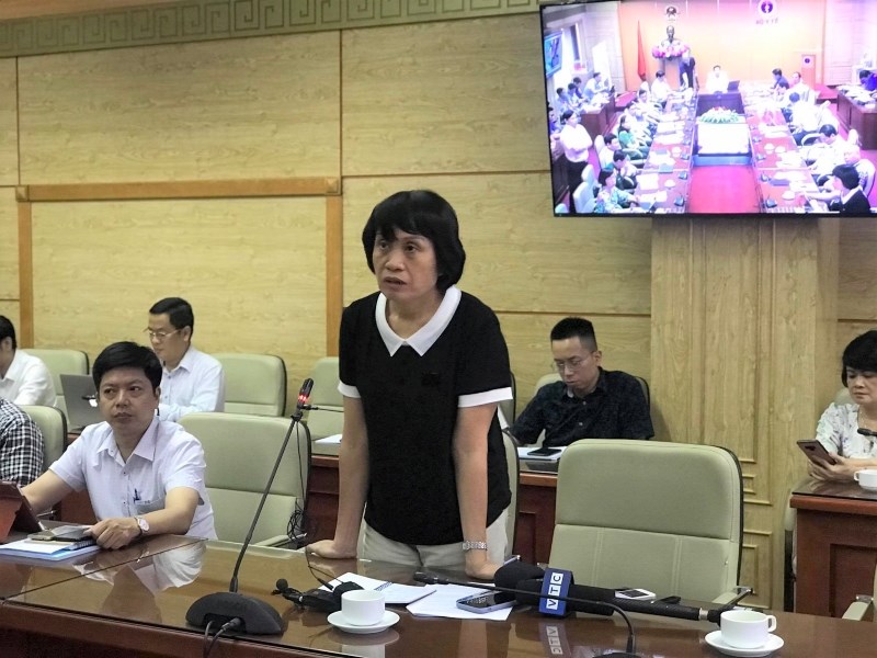 PGS.TS Lê Thị Quỳnh Mai - Phó Viện trưởng Viện Vệ sinh dịch tễ Trung ương thông tin tại cuộc họp.