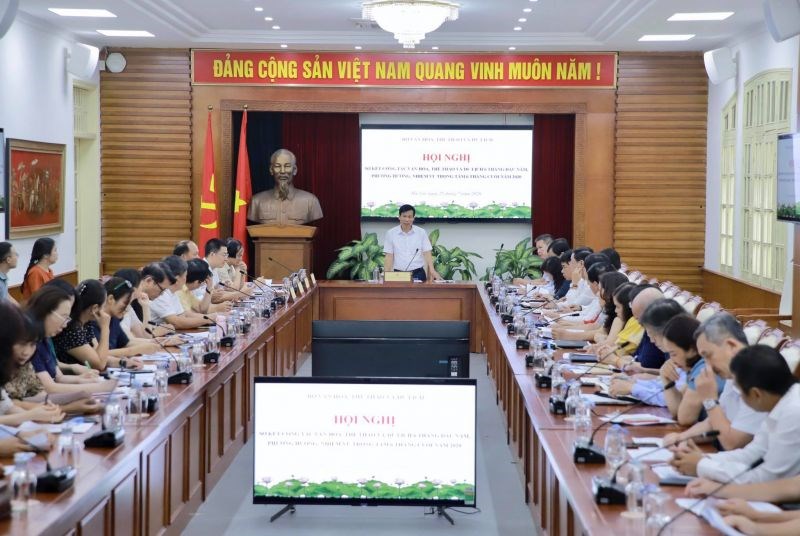 Bộ trưởng Bộ VHTT&DL Nguyễn Ngọc Thiện phát biểu chỉ đạo hội nghị. Ảnh: VGP/Nhật Nam