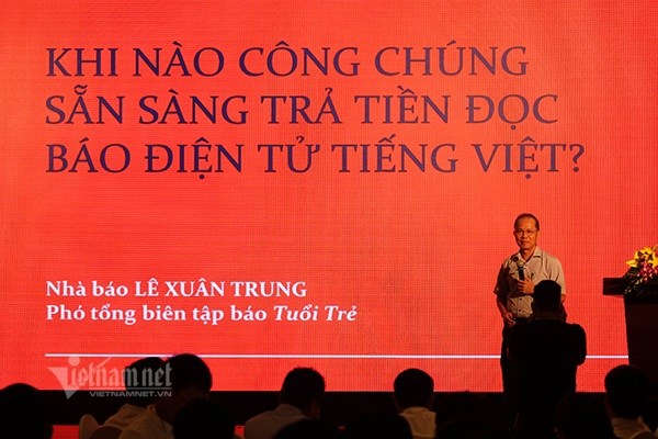 Ông Lê Xuân Trung Phó Tổng biên tập báo Tuổi Trẻ“Bạn đọc chính là nguồn thu quan trọng của báo chí” (ảnh: Minh Sơn)