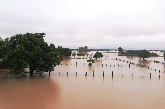 Ngập úng khiến nhiều khu vực tại Đắk Lắk bị ngập úng.