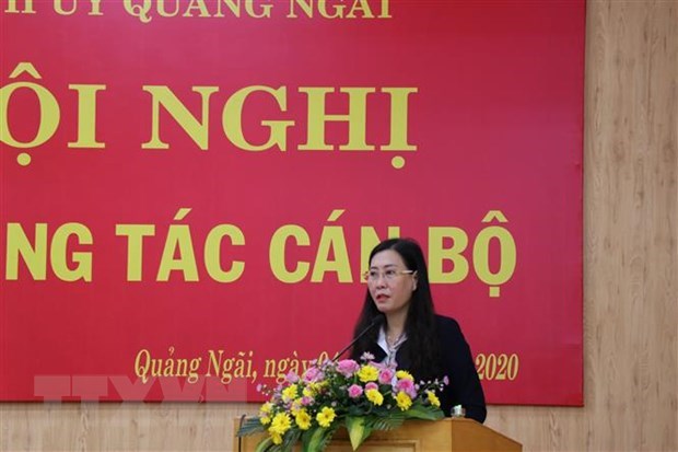 Đồng chí Bùi Thị Quỳnh Vân phát biểu tại hội nghị. Ảnh: TTXVN