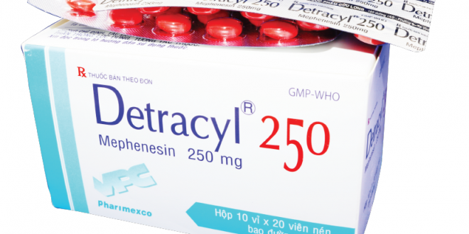 Thuốc Detracyl 250 (Mephenesin 250mg) do Công ty cổ phần dược phẩm Cửu Long sản xuất