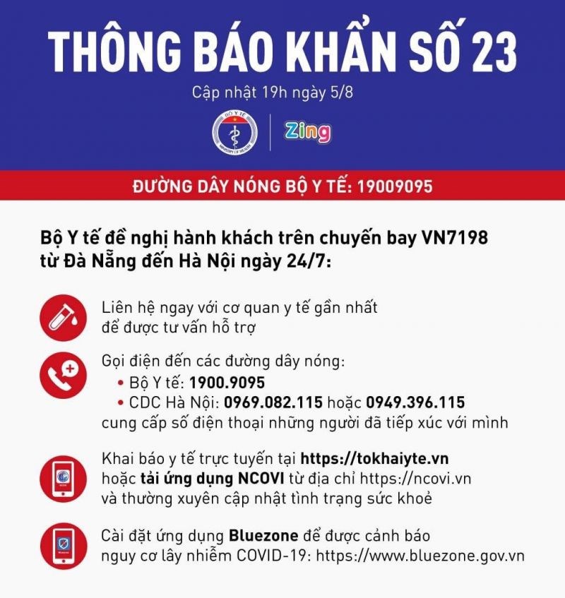 Tìm gấp hành khách trên chuyến bay VN7198 (Đà Nẵng đến Hà Nội) ngày 24/7 - ảnh 1