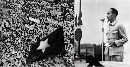 Ngày 2/9/1945, tại Quảng trường Ba Đình, Chủ tịch Hồ Chí Minh đọc Tuyên ngôn độc lập khai sinh nước Việt Nam Dân chủ Cộng hòa. 	(ảnh TL)