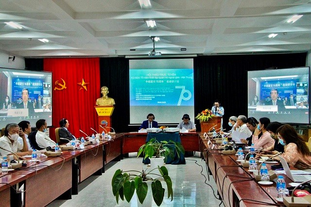 Hội thảo trực tuyến 70 năm thiết lập quan hệ ngoại giao Việt Nam - Trung Quốc.