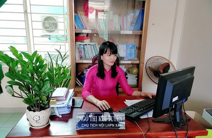 Chị Ngô Thị Kim Tuyến, Chủ tịch Hội LHPN xã Hòa Nhơn