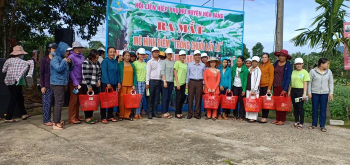 Hội LHPN huyện Hòa Vang đã phát động mô hình điểm “Trồng chuối lấy lá” tại thôn Thái Lai, xã Hòa Nhơn
