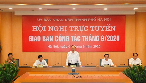 Phó Chủ tịch Thường trực phụ trách UBND TP Nguyễn Văn Sửu chỉ đạo tại Hội nghị giao ban công tác tháng 8/2020