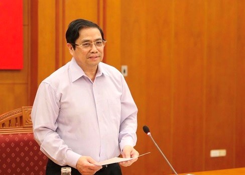 Đồng chí Phạm Minh Chính phát biểu kết luận tại phiên họp.