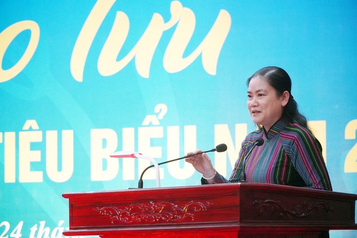 Phó Chủ tịch Hội LHPNVN Đỗ Thị Thu Thảo phát biểu chỉ đạo tại buổi Giao lưu
