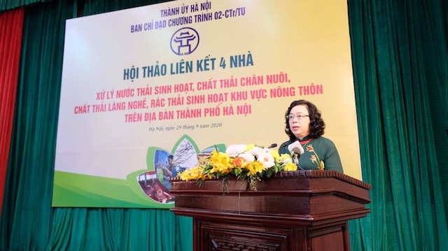 Phó Bí thư Thường trực Thành ủy Ngô Thị Thanh Hằng phát biểu chỉ đạo tại hội thảo.