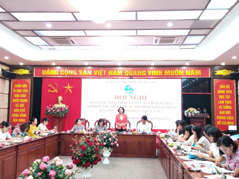Các đại biểu tham dự hội nghị tại cụm 1 huyện Thanh Oai