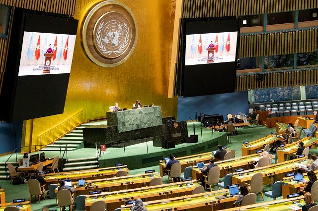 Chủ tịch Quốc hội Nguyễn Thị Kim Ngân gửi thông điệp tới Đại hội đồng Liên hợp quốc lần thứ 75  nhân kỷ niệm 25 năm Hội nghị thế giới về phụ nữ lần thứ IV.