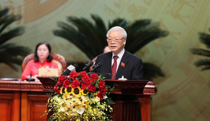 Tổng Bí thư, Chủ tịch nước Nguyễn Phú Trọng phát biểu