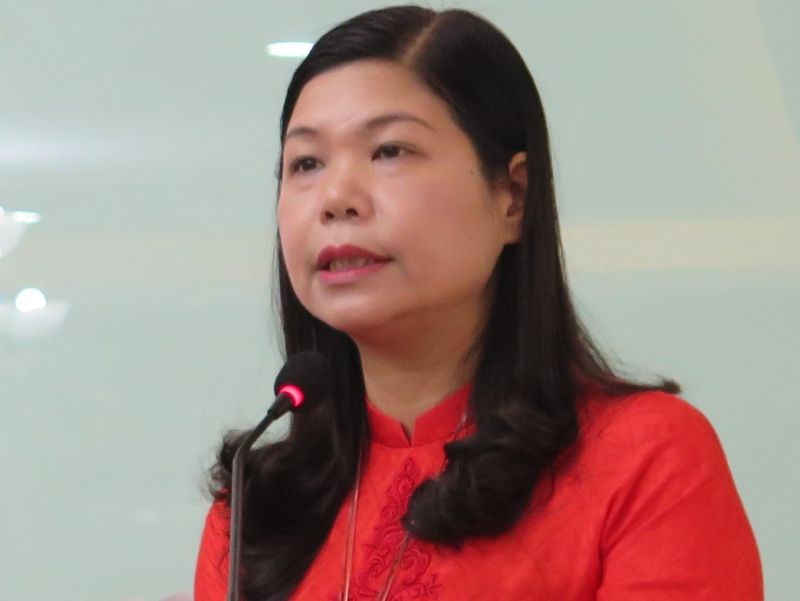 Bà Đặng Thị Phương Hoa, Phó Chủ tịch Liên đoàn Lao động thành phố Hà Nội