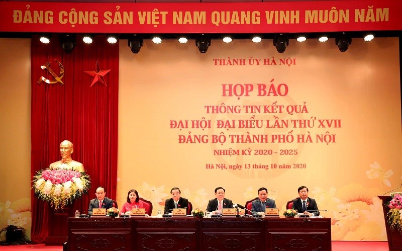Họp báo thông tin kết quả Đại hội đại biểu lần thứ XVII Đảng bộ TP Hà Nội, nhiệm kỳ 2020-2025