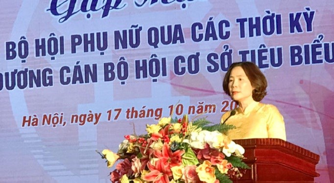 Đồng chí Lê Kim Anh - Thành ủy viên- Chủ tịch Hội LHPN Hà Nội