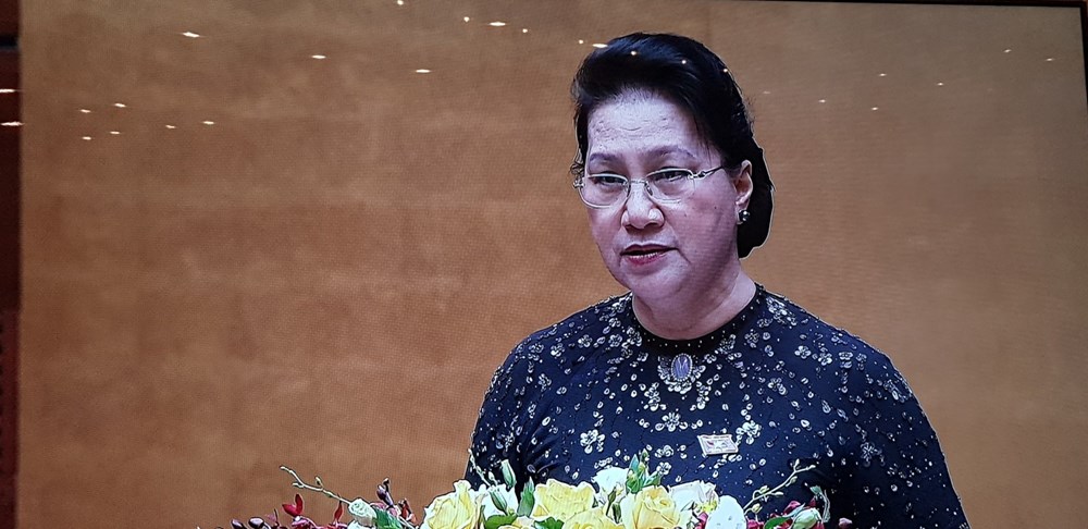 Chủ tịch Quốc hội Nguyễn Thị Kim Ngân phát biểu khai mạc Kỳ họp thứ 10, Quốc hội khóa XIV