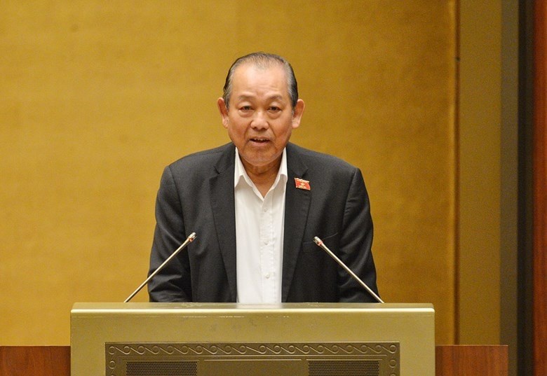 Phó Thủ tướng Thường trực Trương Hòa Bình báo cáo công tác phòng chống tham nhũng chiều 26/10.