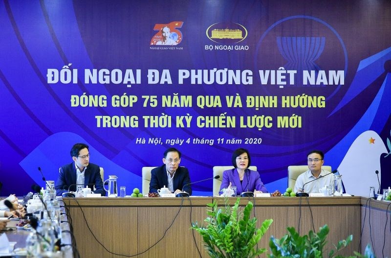 Tọa đàm “Đối ngoại Đa phương Việt Nam: Đóng góp 75 năm qua và định hướng trong thời kỳ chiến lược mới”. Ảnh BNG