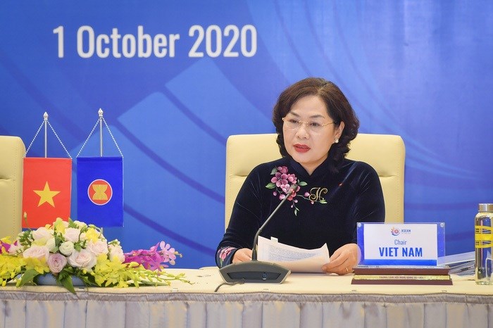 Phó Thống đốc Ngân hàng Nhà nước Việt Nam (NHNN) Nguyễn Thị Hồng chủ trì Hội nghị trực tuyến Phó Thống đốc Ngân hàng Trung ương (NHTW) và Thứ trưởng Tài chính ASEAN.