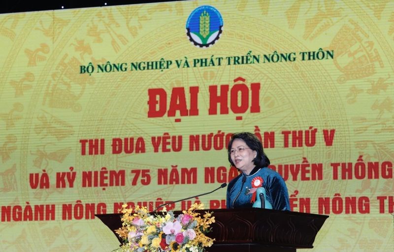 Phó Chủ tịch nước Đặng Thị Ngọc Thịnh phát biểu