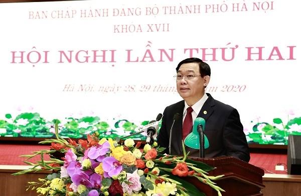 Bí thư Thành ủy Hà Nội phát biểu tại Hội nghị