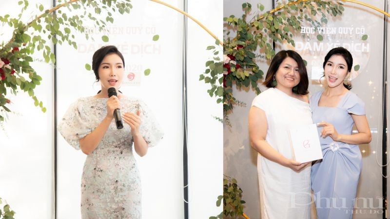 CEO Nguyễn Thị Huyền - Chủ tịch HĐQT Genki Asia truyền động lực về việc thay đổi hình ảnh cá nhân đến cho các bạn nữ