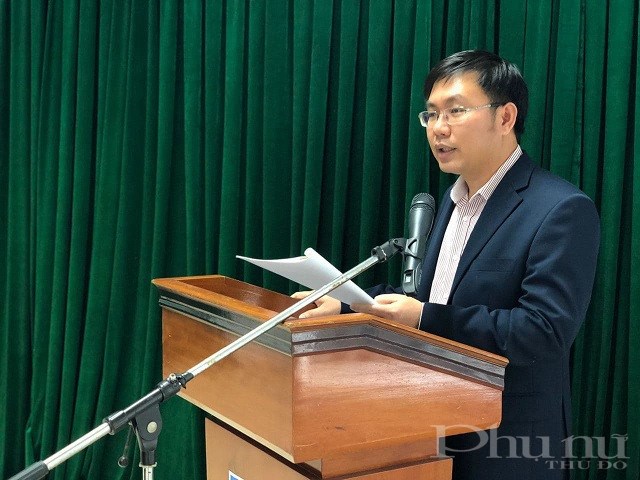 Ông Lê Hải Tuấn - Trưởng Ban NCPT báo cáo tại hội nghị.