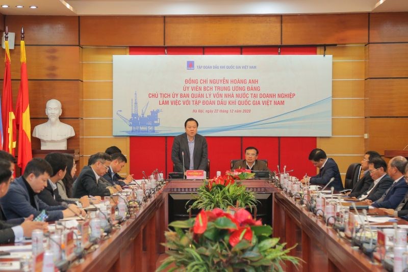 Chủ tịch UBQLVNN Nguyễn Hoàng Anh kết luận buổi làm việc