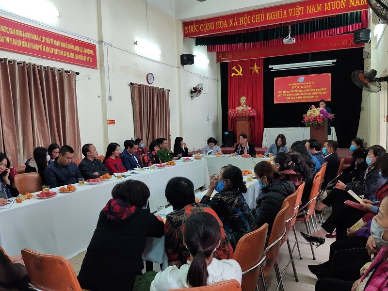Các đại biểu tham dự hội nghị tại phường Thịnh Liệt quận Hoàng Mai