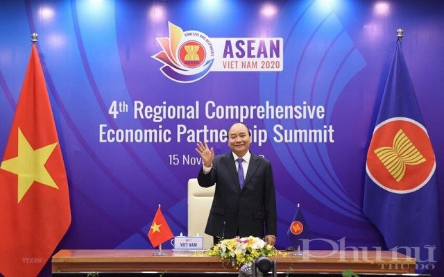 Thủ tướng Chính phủ Nguyễn Xuân Phúc chủ trì Hội nghị Cấp cao Hiệp định Đối tác kinh tế toàn diện khu vực (RCEP) lần 4 (Nguồn:TTXVN).